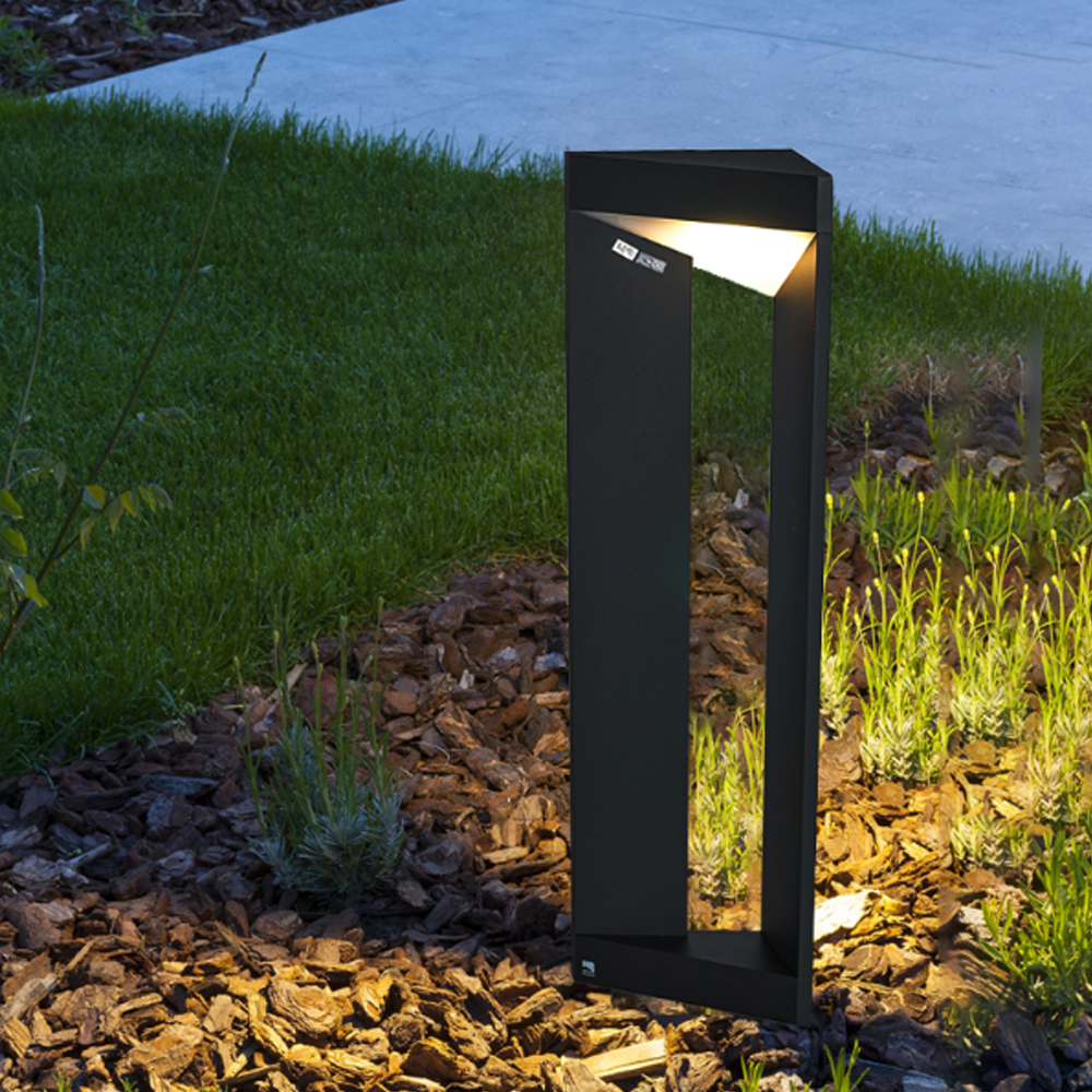 [RS] 트리플앵글 LED 외부 정원등 10W 다크그레이 잔디등 인테리어 조명