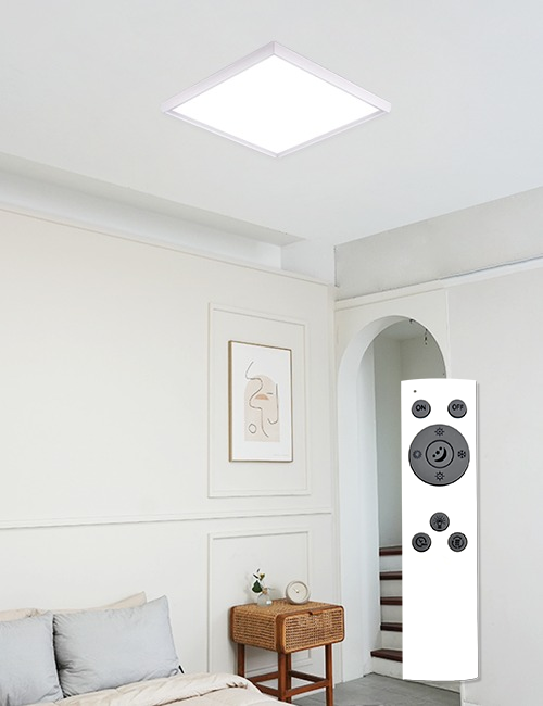 엔즈 LED 방등 50W (540*540) 방조명 플리커프리 삼성칩 리모컨 삼색변환 밝기조절