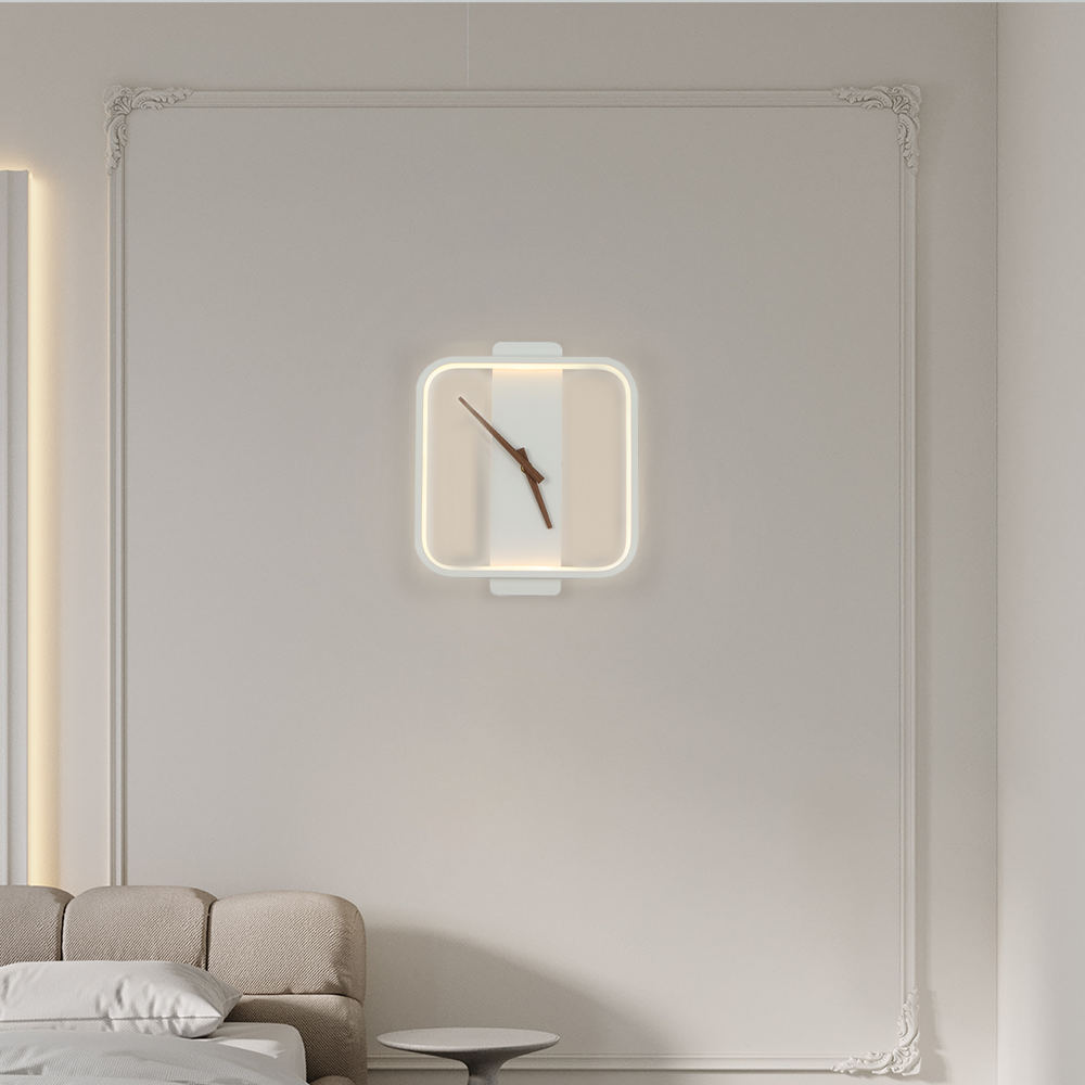 레이미 사각 LED 시계 벽등 8W 카페 포인트등 벽부등 시계조명