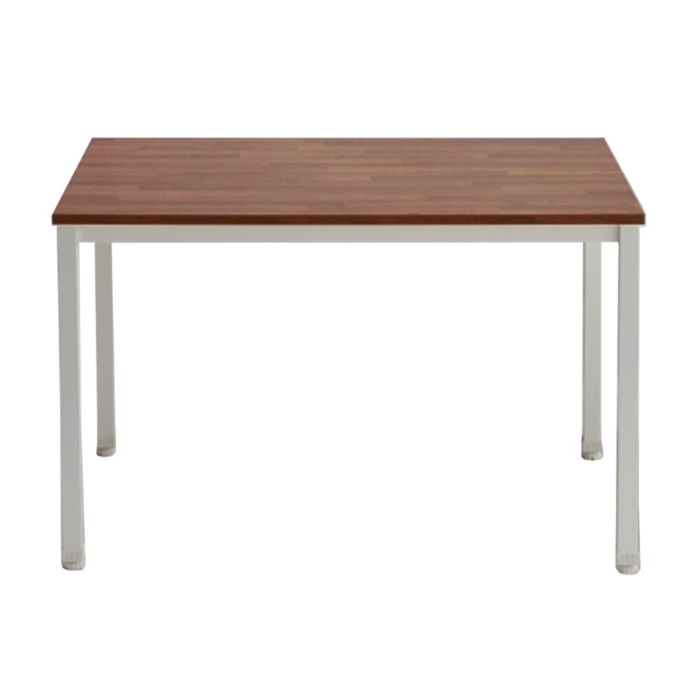 킨더 사각 테이블 [1000/1200] (화이트+멀바우) 업소용 식탁(다리 포함)