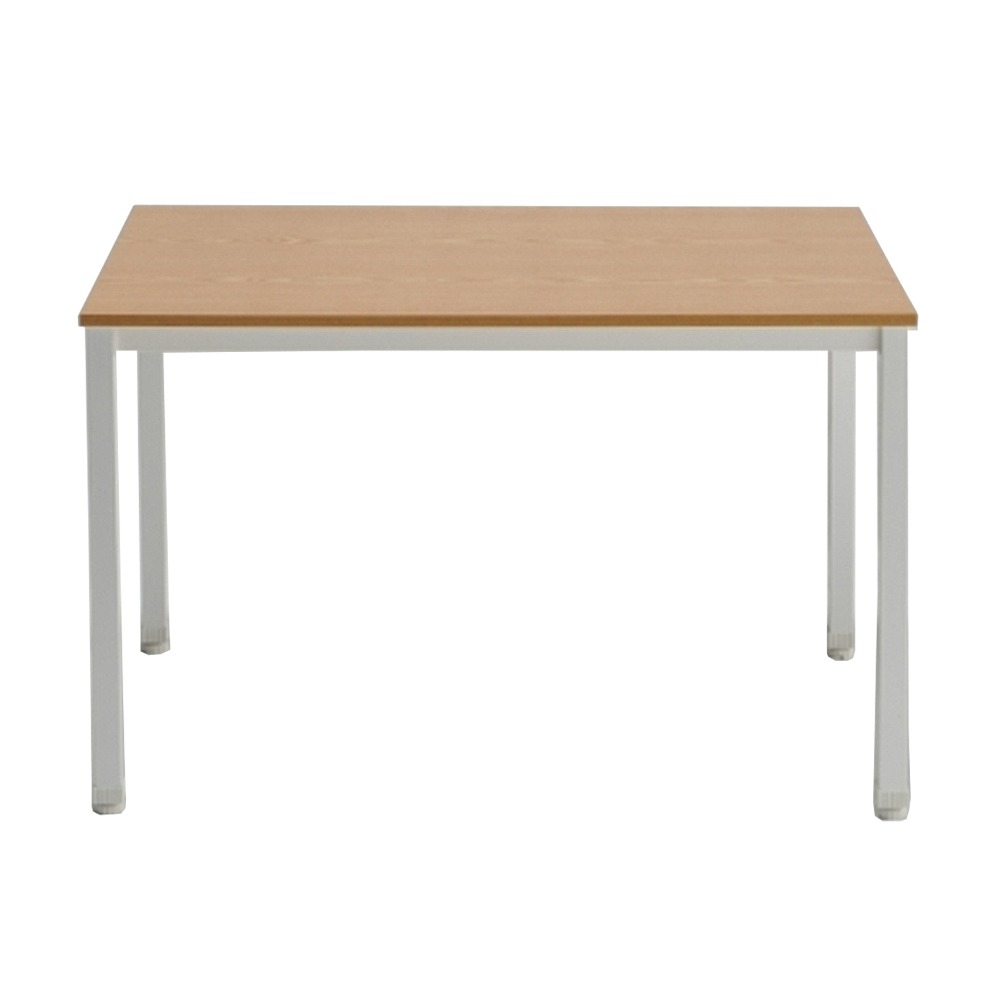 킨더 사각 테이블 [1000/1200] (화이트+네추럴) 업소용 식탁(다리 포함)